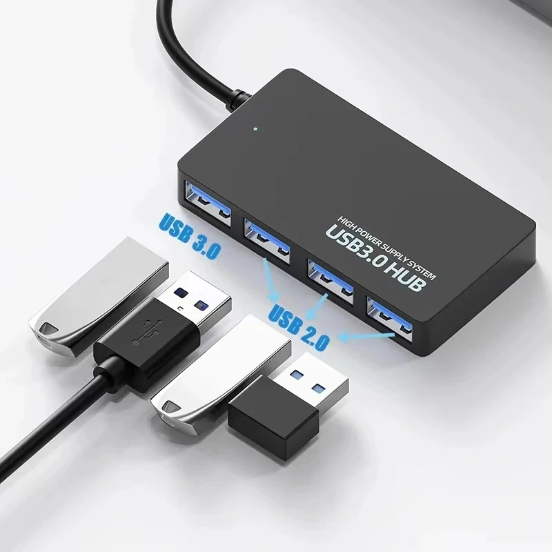 USB HUB 3.0 Adapter USB 3.0 HUB Extender 4 Ports Docking Station High Speed Date Transfer for Pc Laptop Accessories USB Splitter