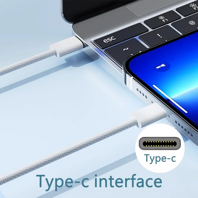 1pcs-5pcs 60W PD USB-C to USB C Fast Charger Cable For Apple iPhone 17 Pro Max 16 15 Plus 14 13 12 11 X XS Type C Quick Charging