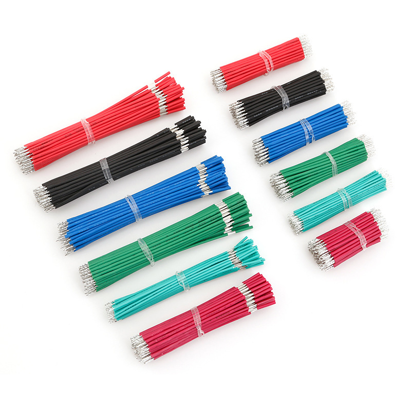 两头浸锡线两端剥皮浸锡导线半剥高温镀锡铜线电子小跳线连接线束