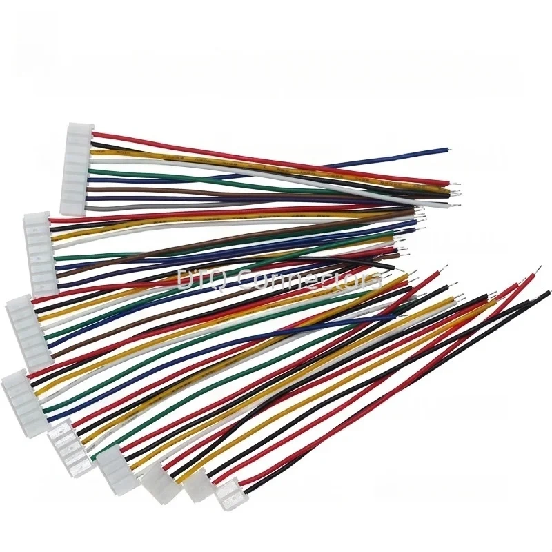 10PCS LOT EH2.54 2.54 Pitch Female Connector Wire 10CM 20CM 30CM 26AWG Single End/Double End Cable Electronic Wire 2P 3P 4-12Pin