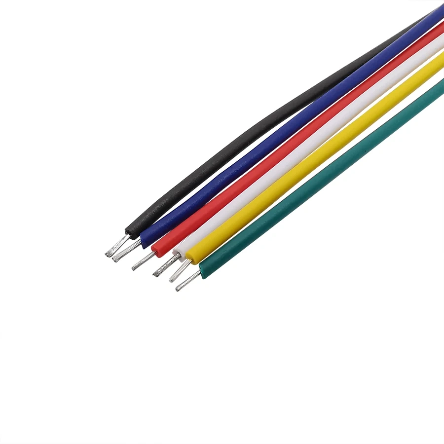 130pcs/Lot Tin-Plated Breadboard Jumper Cable Wire5 8 10cm 24AWG For Arduino 6 Colors Flexible Two Ends PVC Wire Electronic