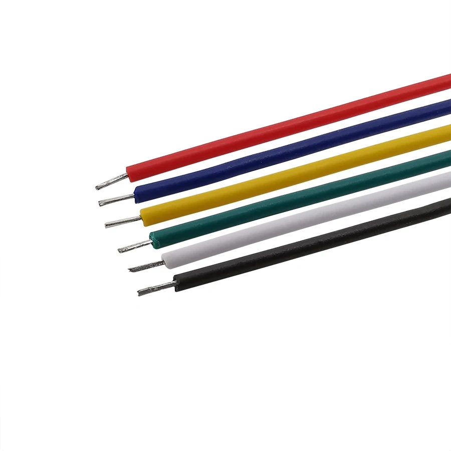 130pcs/Lot Tin-Plated Breadboard Jumper Cable Wire5 8 10cm 24AWG For Arduino 6 Colors Flexible Two Ends PVC Wire Electronic