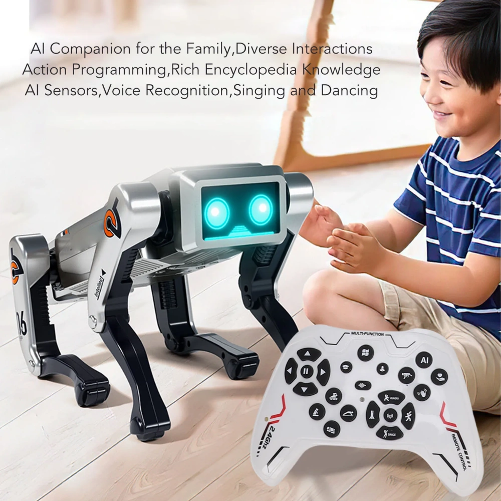 Programmable Quadruped Robot Voice Control Cute Remote Control AI Robot Dog for Boys