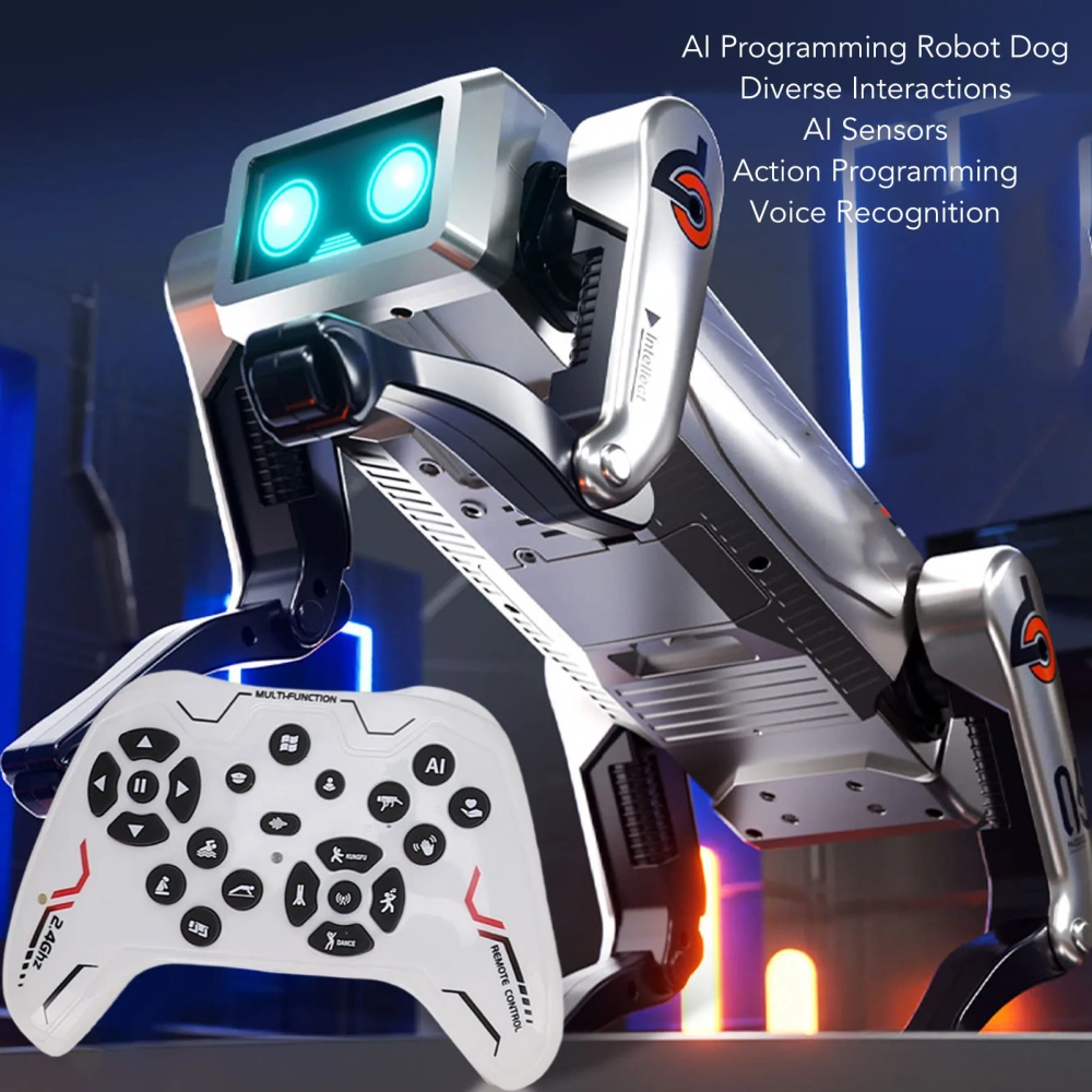 Programmable Quadruped Robot Voice Control Cute Remote Control AI Robot Dog for Boys