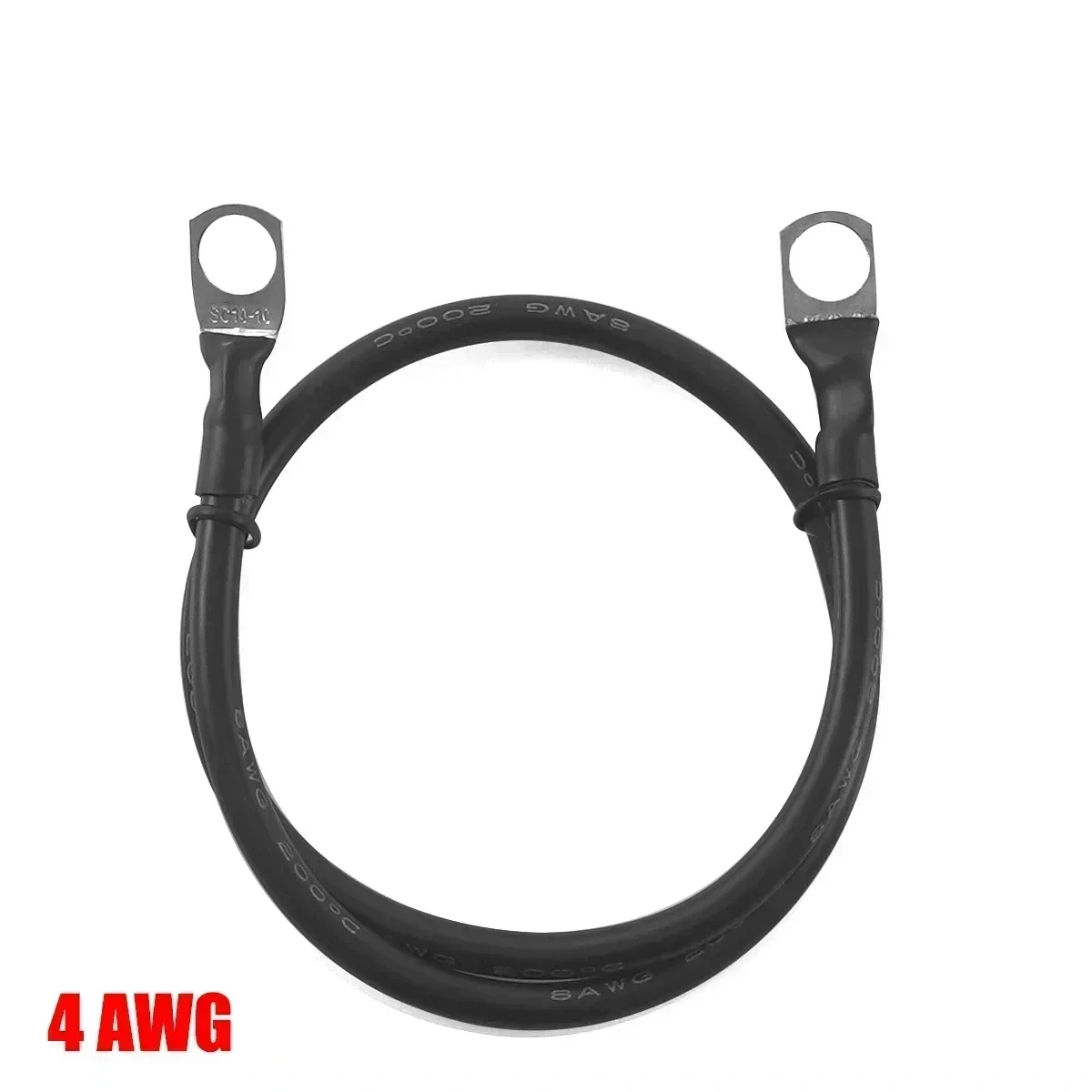 Soft Car Battery Wire Silicone Cable With M6 M8 M10 Lug Red Black 8 6 3 0 4AWG Electrical Wire for Auto RV Solar Panel Inverter
