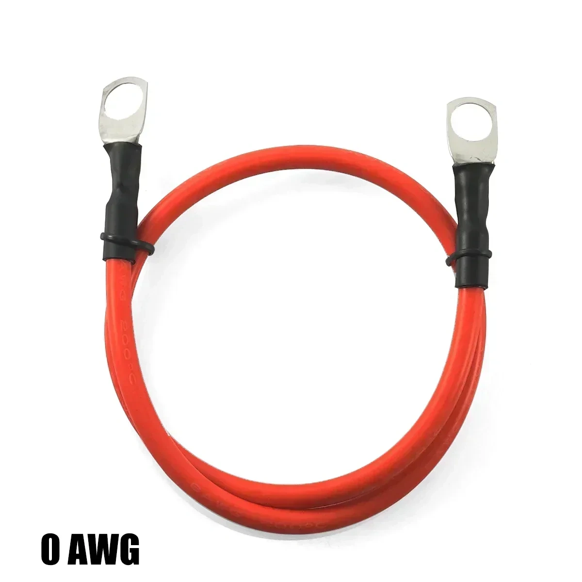 Soft Car Battery Wire Silicone Cable With M6 M8 M10 Lug Red Black 8 6 3 0 4AWG Electrical Wire for Auto RV Solar Panel Inverter