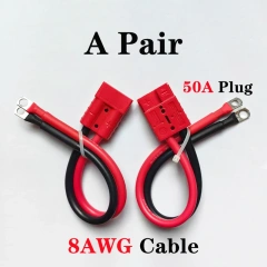 2PCS-Red-50A-8AWG