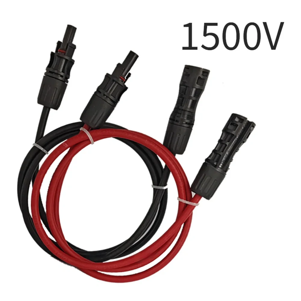 1 Pair Solar Panel Extension Cable with Connector 10AWG 12AWG 14AWG Black Red PV Wire for Solar System 1m 2m 3m 5m