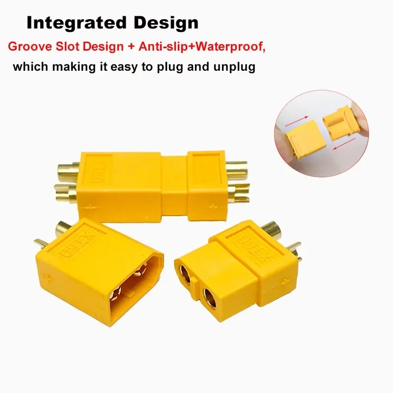 5 Pairs XT30 XT60 XT90 Connectors Male and Female with 2m 14AWG 12AWG 10AWG Silicone Cable + Shrink Tubing Kit for DIY RC Drones