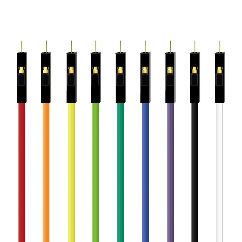 20pcs 1P Super Soft Silicon Dupont Cable For Arduino 10cm 20cm 30cm 2.54mm Pitch Male Female Dupont Jumper Wire 26AWG Gold Plate
