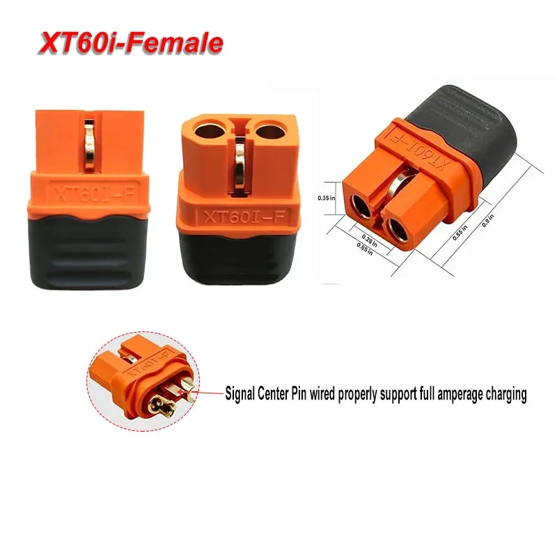 XT60i Female to Solar Cable 12AWG 3.4mm²  Silicone Cable XT60H-F Connector Solar Panel Extension Charging Cable