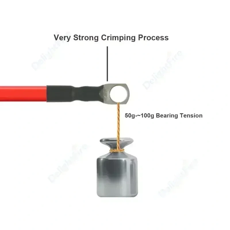 Soft Car Battery Wire Silicone Cable With M6 M8 M10 Lug Red Black 8 6 3 0 4AWG Electrical Wire for Auto RV Solar Panel Inverter