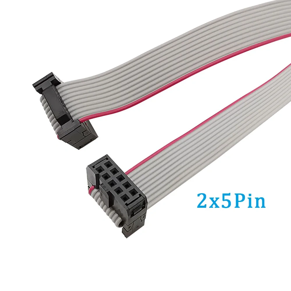 1Pcs 2.54mm Pitch JTAG ISP Gray Flat Ribbon Data Cable FC-6/8/10/12/14/16/18/20/24/26/30/34/40/50 Pin FOR DC3 F/F IDC Box Header