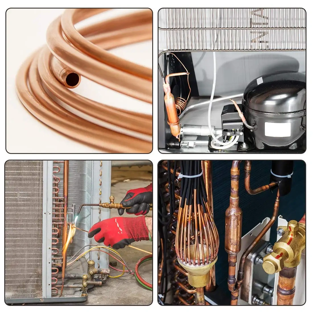 High quality 1M Soft Copper Tube Coil OD 2/3/4/5/6/8/10/12mm 99.9% Coppers Wire Pipe Airs Conditioner Cooling DIY Crafts