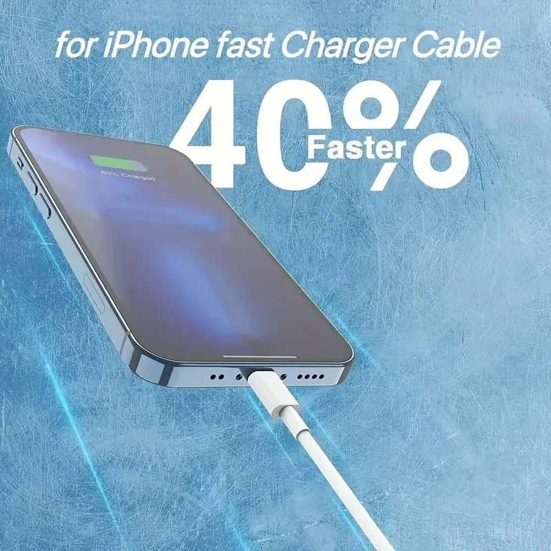 MFi Certified USB C to Lightning TPE Cable Fast Charging 480Mbps High Speed Transfer Compatible for Iphone 14 13 12 11 Pro