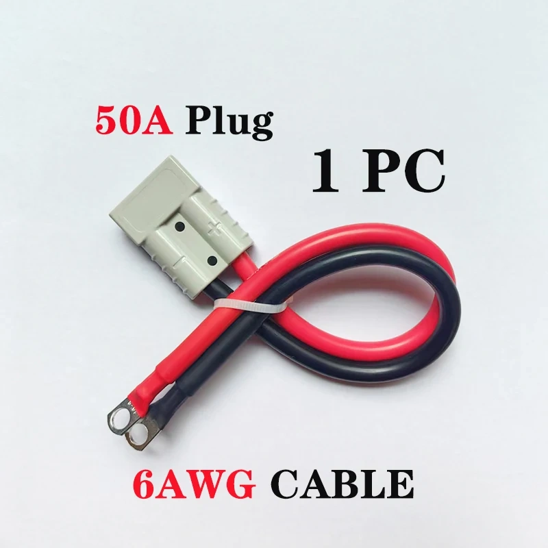 50A 120A 175A Quick Power Plugs With 0 2 6 7 8AWG Silicone Wire  M6 M8 M10 Terminal For Forklift Battery Charging Extension