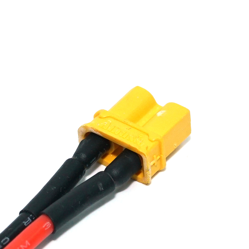 14AWG XT30 Connector to Pre-tinned Lead Wire Cable | 2-Pin Red & Black Silicone Wire with Heat Shrink for Drone, RC ESC, and Lipo Battery