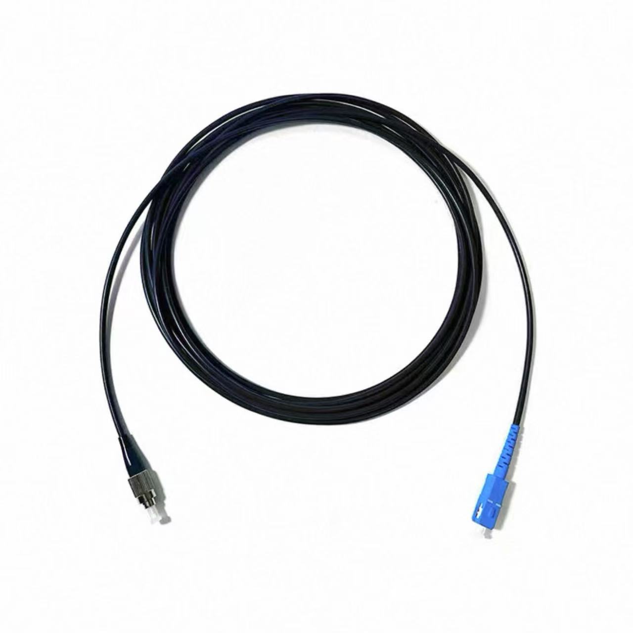 LC/UPC to FC/UPC Simplex Single Mode Fiber Optic Patch Cable – Black LSZH/Outdoor Jacket, 9/125μm OS2, Custom Length for FTTA & Telecom stabiles Getriebe LC/SC/FC/ST