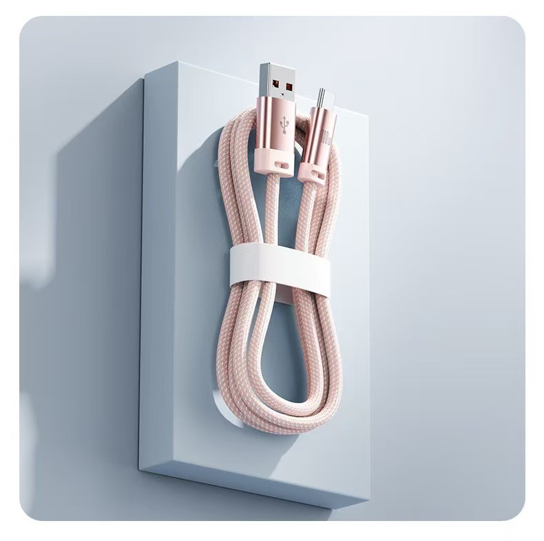100W Super Fast Charging Type-C Nylon Braided USB Data Cable for Mobile Phone Printer Computer Car Use-vivo Compatible Copper