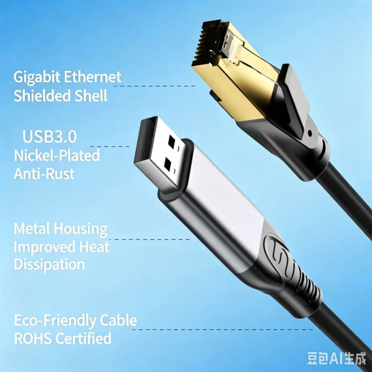 What is a USB 3.0 to Gigabit RJ45 Ethernet Adapter Cable? – High-Speed 1000Mbps Network Solution with Built-in Chip, Shielded Gold-Plated Connectors, and Metal Heat-Dissipating Housing