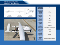 MD-G62 Hybrid Wing UAV  (VTOL Fixed-Wing Platform)