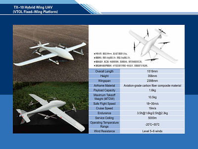 TX-10 Hybrid Wing UAV(VTOL Fixed-Wing Platform)