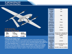 ZF-50E Hybrid Wing UAV  (VTOL Fixed-Wing Platfor