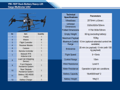 YM-150Y Dual-Battery Heavy-Lift  Cargo Multirotor UAV