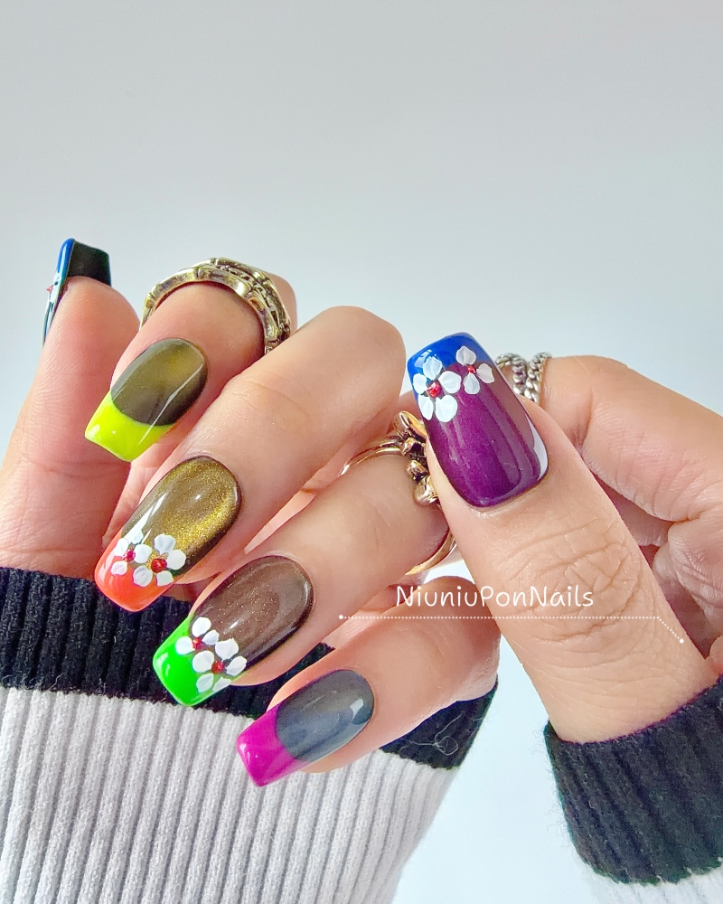 Contrast Cat Eye Flower-29