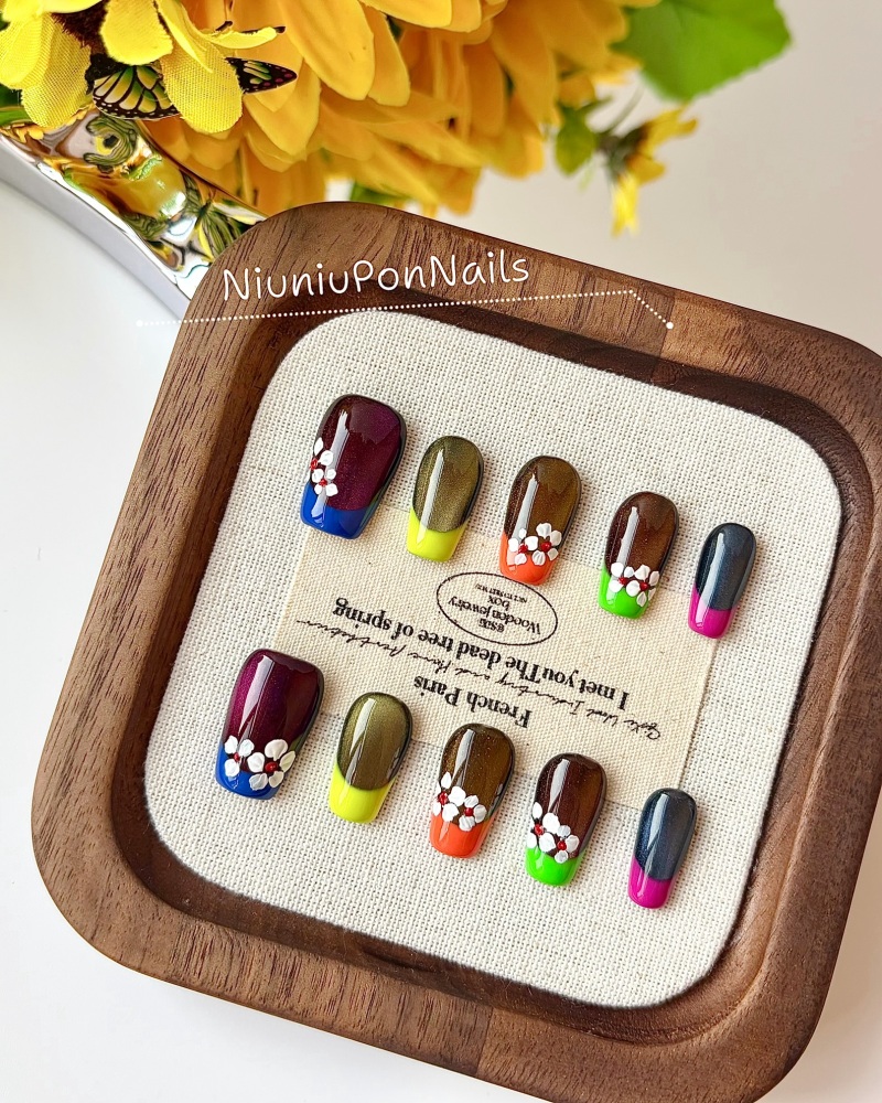 Contrast Cat Eye Flower-29