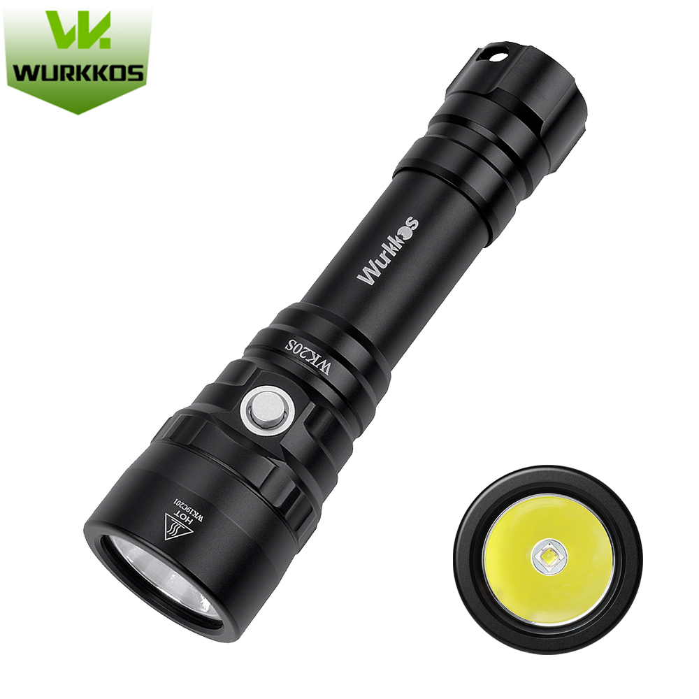 Latarka do nurkowania Wurkkos WK20S 2000LM, wodoodporna IPX8, dioda LED SST40 5000K z współczynnikiem oddawania barw 90CRI, odpowiednia do oświetlenia podwodnego, nurkowania i wędkowania.