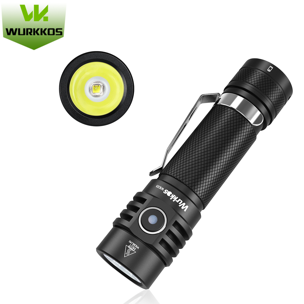 WK03 Przenośna latarka EDC o mocy 1800 lumenów, wodoodporna IPX8, wysoki współczynnik CRI, ładowalna przez USB-C z magnetyczną nasadką, odpowiednia do biwakowania, wędrówek i oświetlenia zewnętrznego