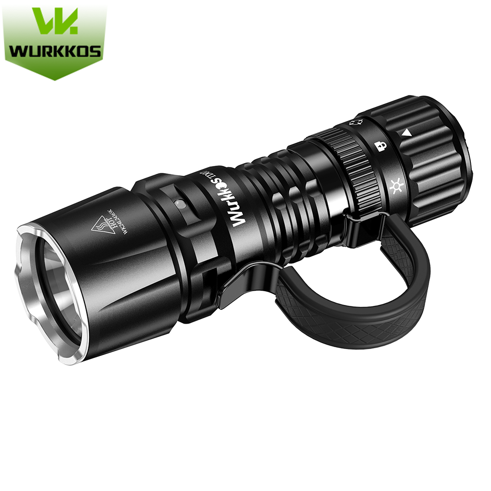 Wurkkos TD07 Mocna latarka taktyczna o mocy 1300 lm wyposażona w koralik ratunkowy SFT-25R, zasięg 479 metrów, wodoodporność IP68, możliwość ładowania przez USB-C, odpowiednia do wędrówek pieszych, biwakowania i oświetlenia zewnętrznego.