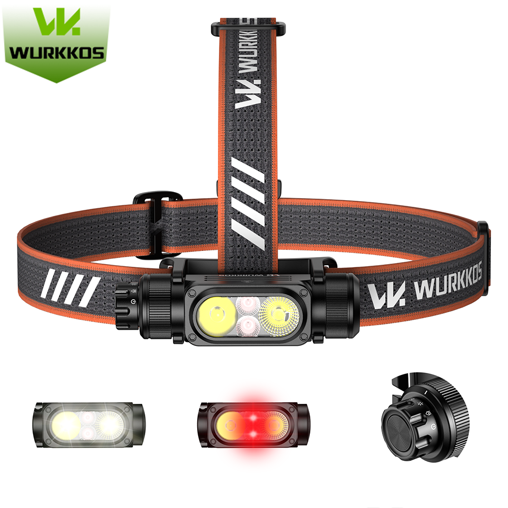 Latarka czołowa Wurkkos HD17 2500lm, 220m, reflektor/reflektor/czerwona wiązka światła
