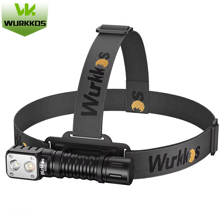 Wurkkos HD15 Podwójna lampa czołowa LED 2000lm 18650, IPX8
