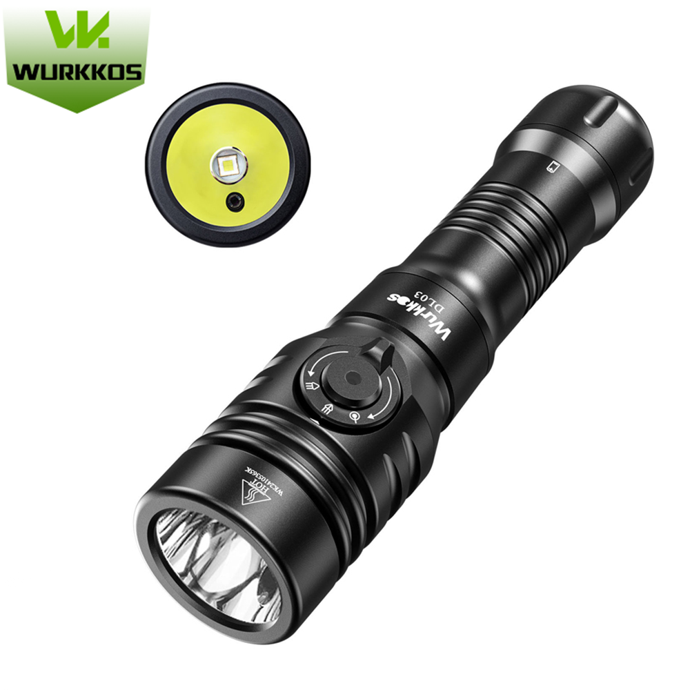 Wurkkos DL03 Latarka nurkowa 2800 lm, IPX8, światło białe i zielone
