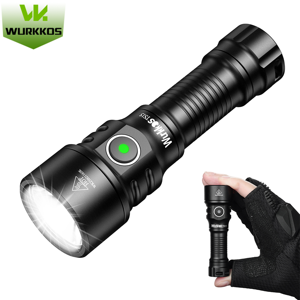 Wurkkos TS15 Mini latarka, akumulatorowa, 900 lm, 401 m, bateria 14500 mAh, IP68