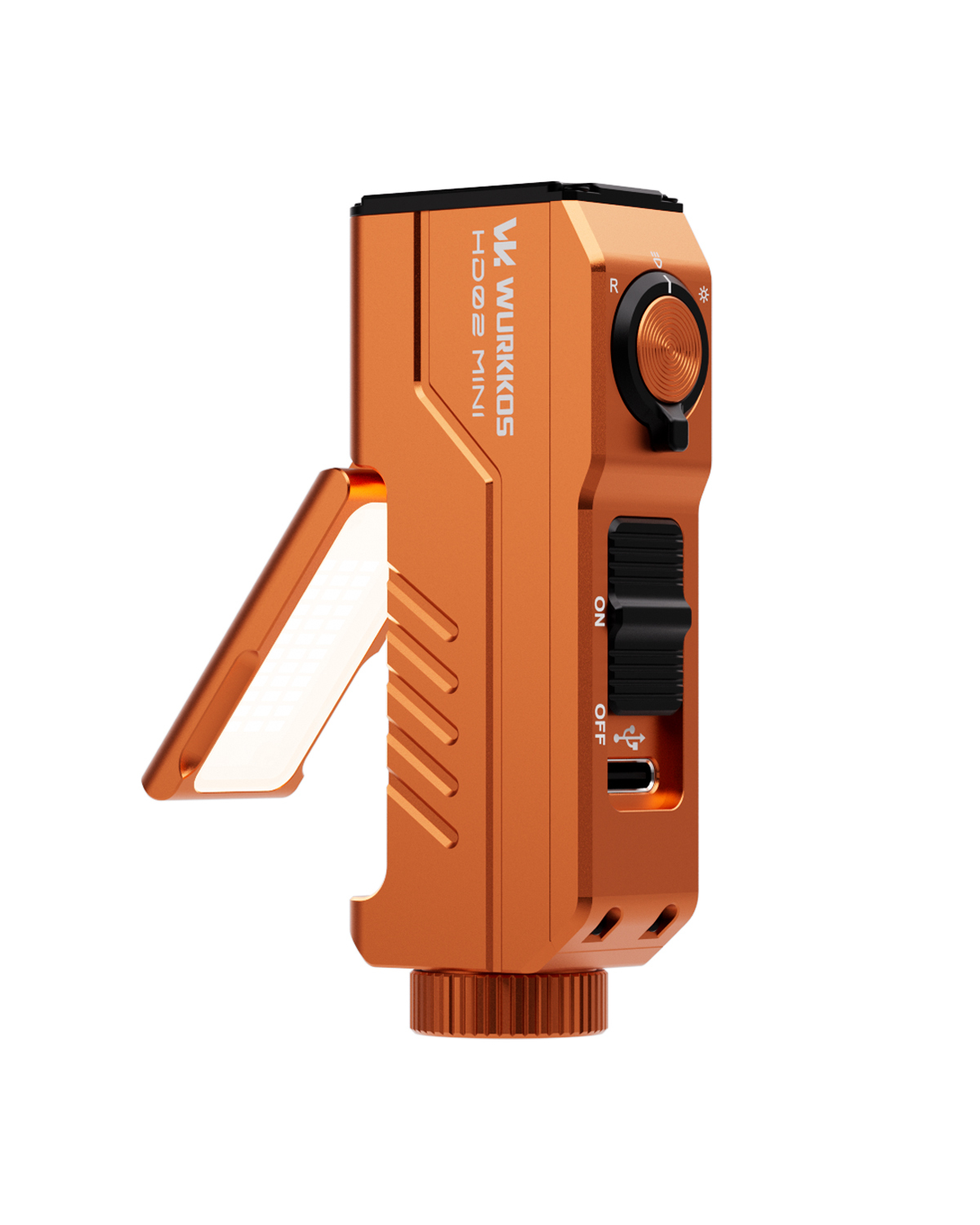 Wurkkos HD02 Mini Latarka EDC 1300 lm – kieszonkowa latarka z bocznym światłem skrzydłowym CRI 90+, światłem czerwonym i ładowaniem USB-C