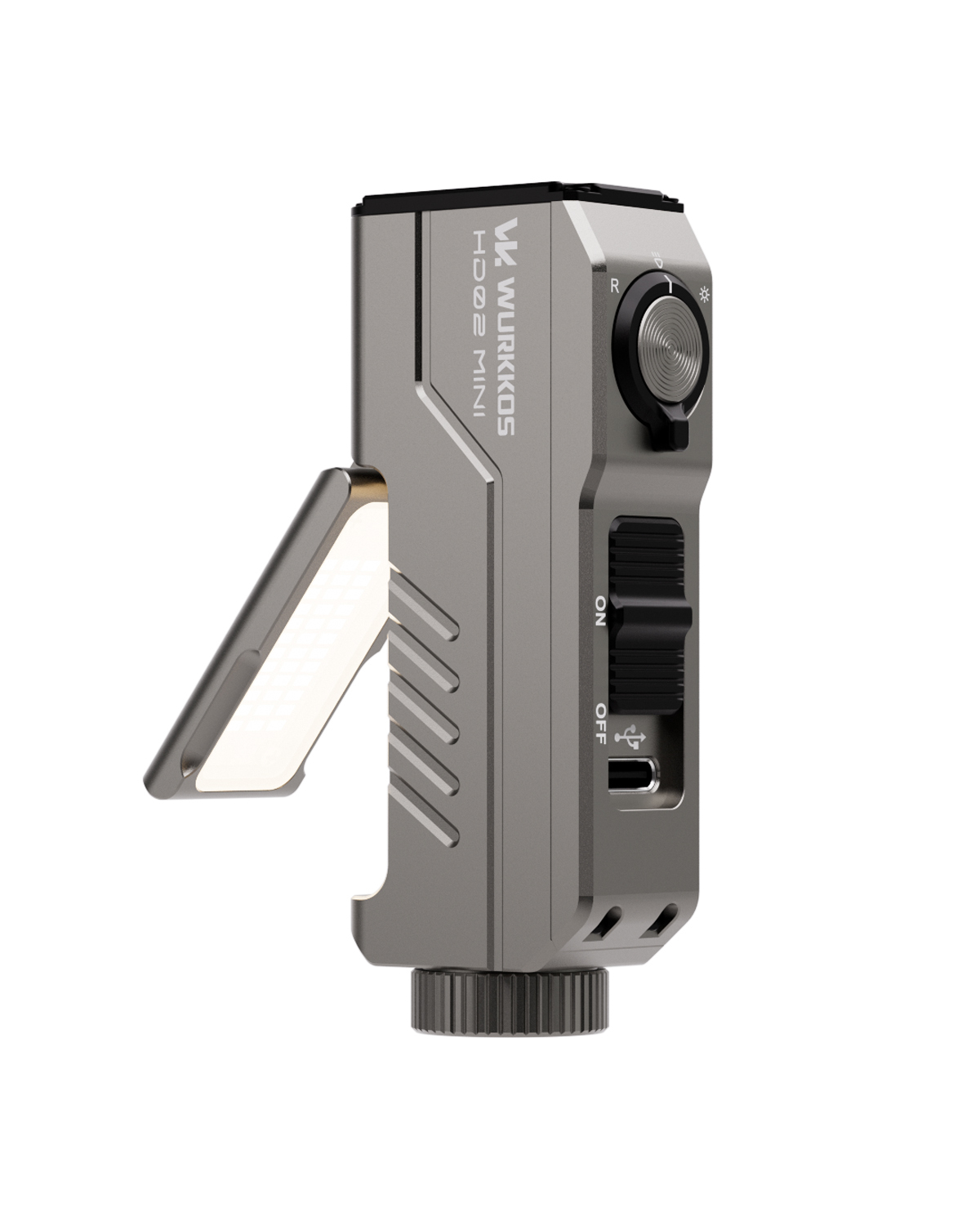 Wurkkos HD02 Mini Latarka EDC 1300 lm – kieszonkowa latarka z bocznym światłem skrzydłowym CRI 90+, światłem czerwonym i ładowaniem USB-C