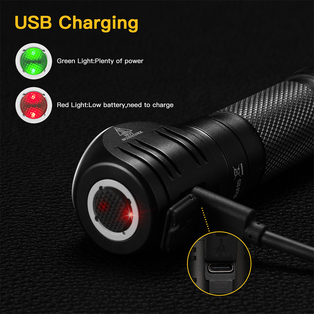 Sofirn SP40A 1200 lumenów akumulatorowa mini latarka czołowa LED, 4 tryby, wielofunkcyjne magnetyczne inteligentne oświetlenie ATR, odpowiednia do wędrówek pieszych, biwakowania, przygód i patrolowania