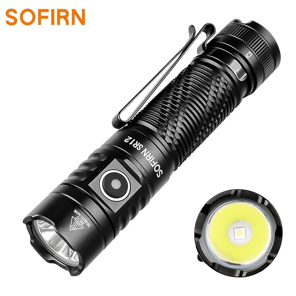 Sofirn SR12 Latarka EDC, 1450 LM, 396M, IP68, akumulator 18650