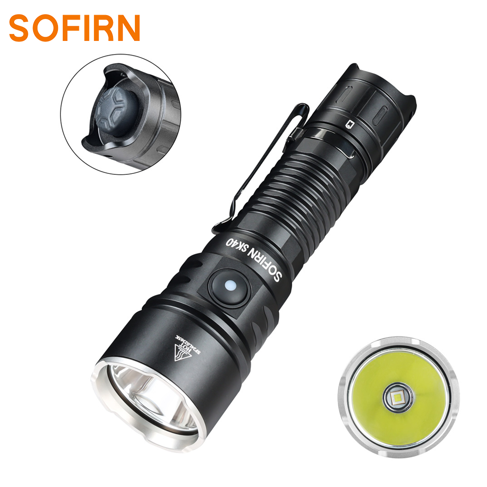 SOFIRN SK40 Latarka taktyczna 3200 lm, dwa przełączniki, bateria 21700, IP68