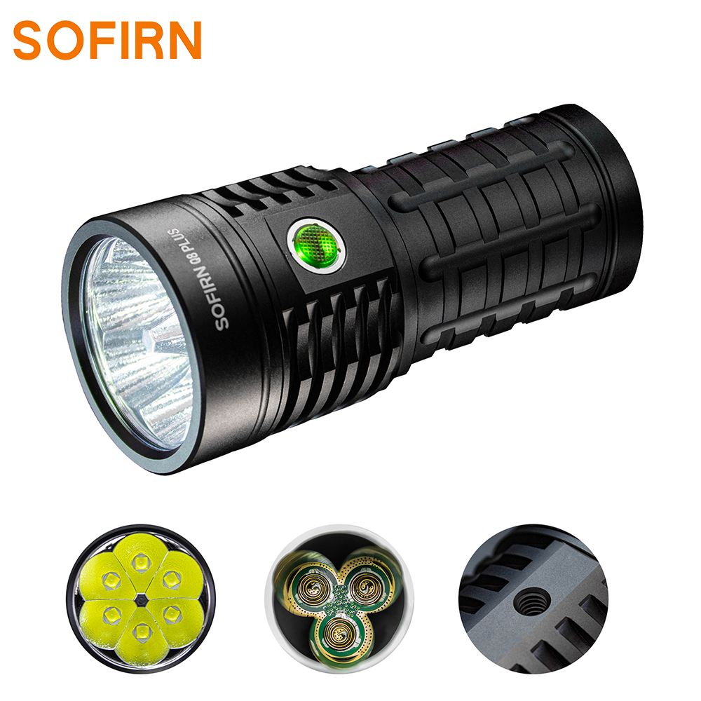 SOFIRN Q8 Plus Latarka akumulatorowa, 16000 lm, akumulator 21700, Anduril 2.0