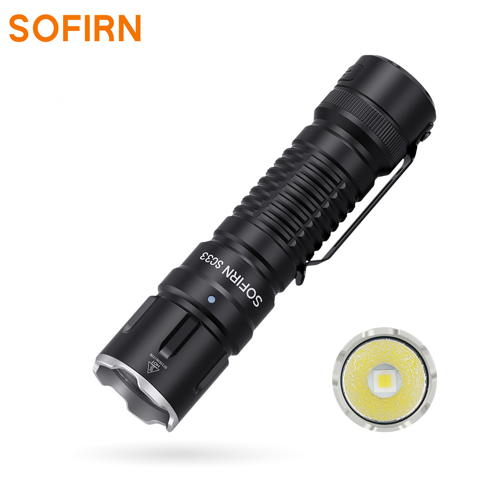 SOFIRN SC33 Latarka EDC o dużej jasności, 5200 lm, akumulator 21700, 327m, IPX8