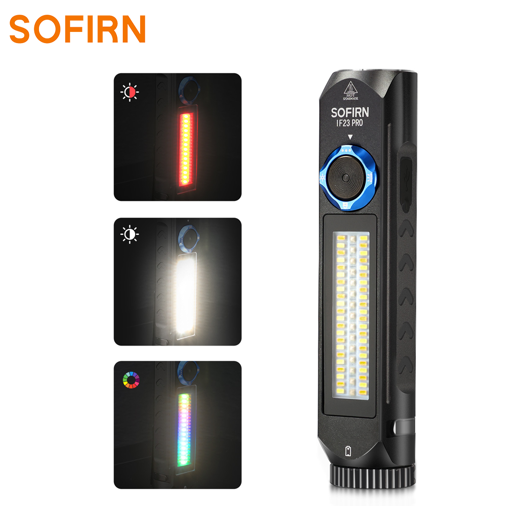 SOFIRN IF23 PRO Latarka EDC, 5000 lm, bateria 21700, IP66, RGB，ładowalna