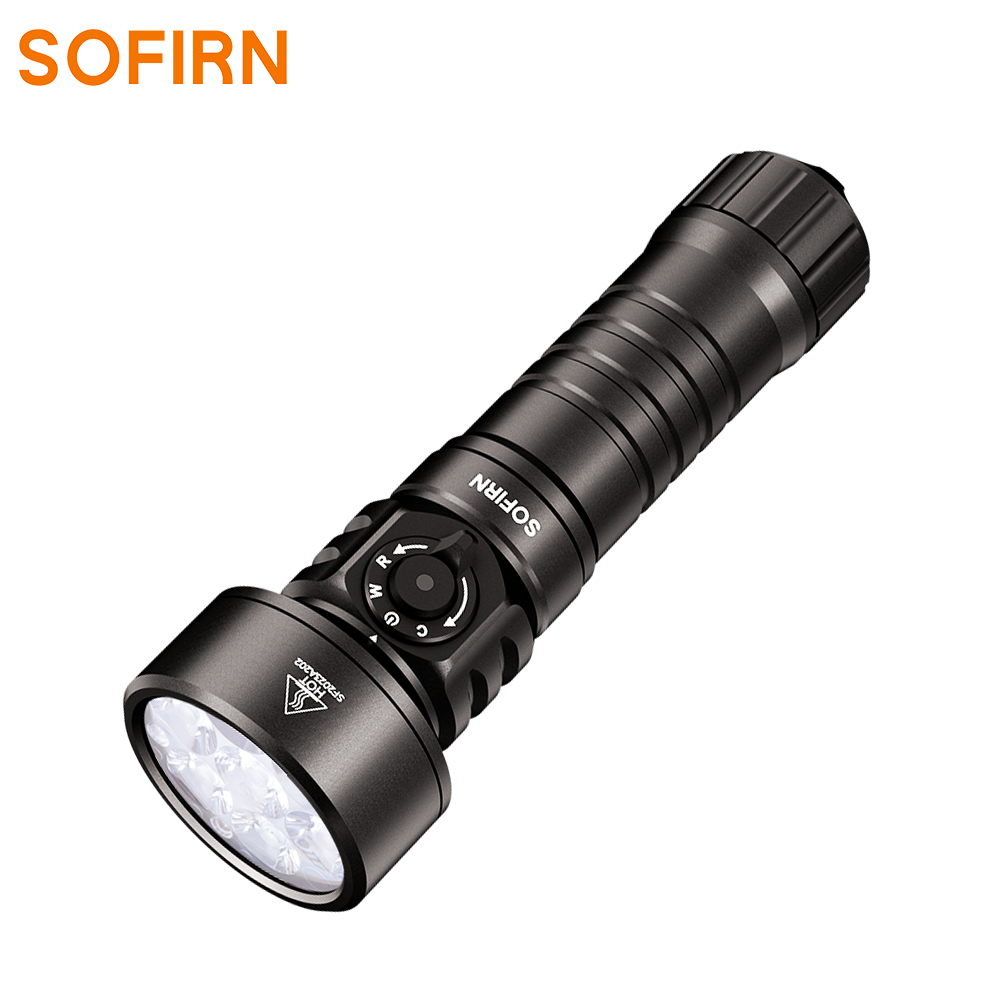 SOFIRN SD11 Latarka nurkowa o dużej intensywności świecenia 5000 lm, 244 m, IPX8, z czerwonym światłem