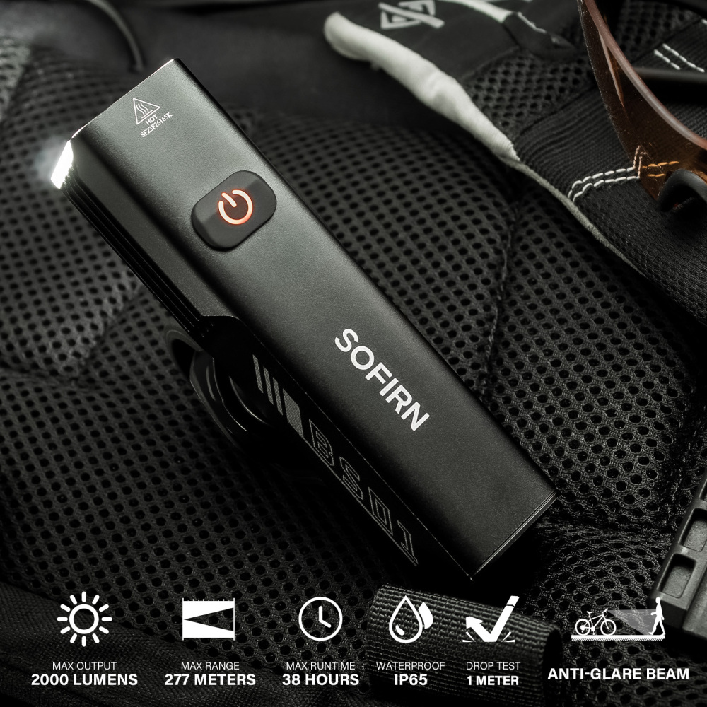 SOFIRN BS01 2000LM,227M，IP65，Ładowalny, z zasysaniem magnetycznym