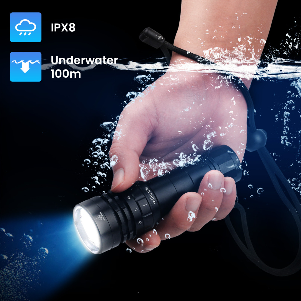 SOFIRN SD05 Latarka nurkowa 3000 lm, 270 m, IPX8, akumulator