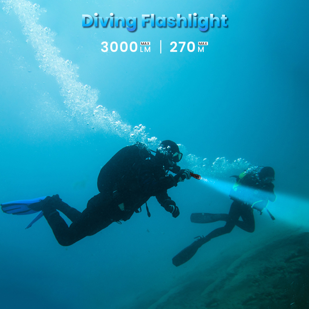 SOFIRN SD05 Latarka nurkowa 3000 lm, 270 m, IPX8, akumulator