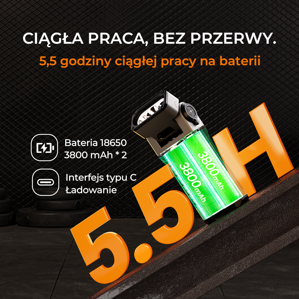 Sofirn ST2 Latarka obrotowa 3000LM z czerwoną lampą UV i akumulatorem 18650，IPX6